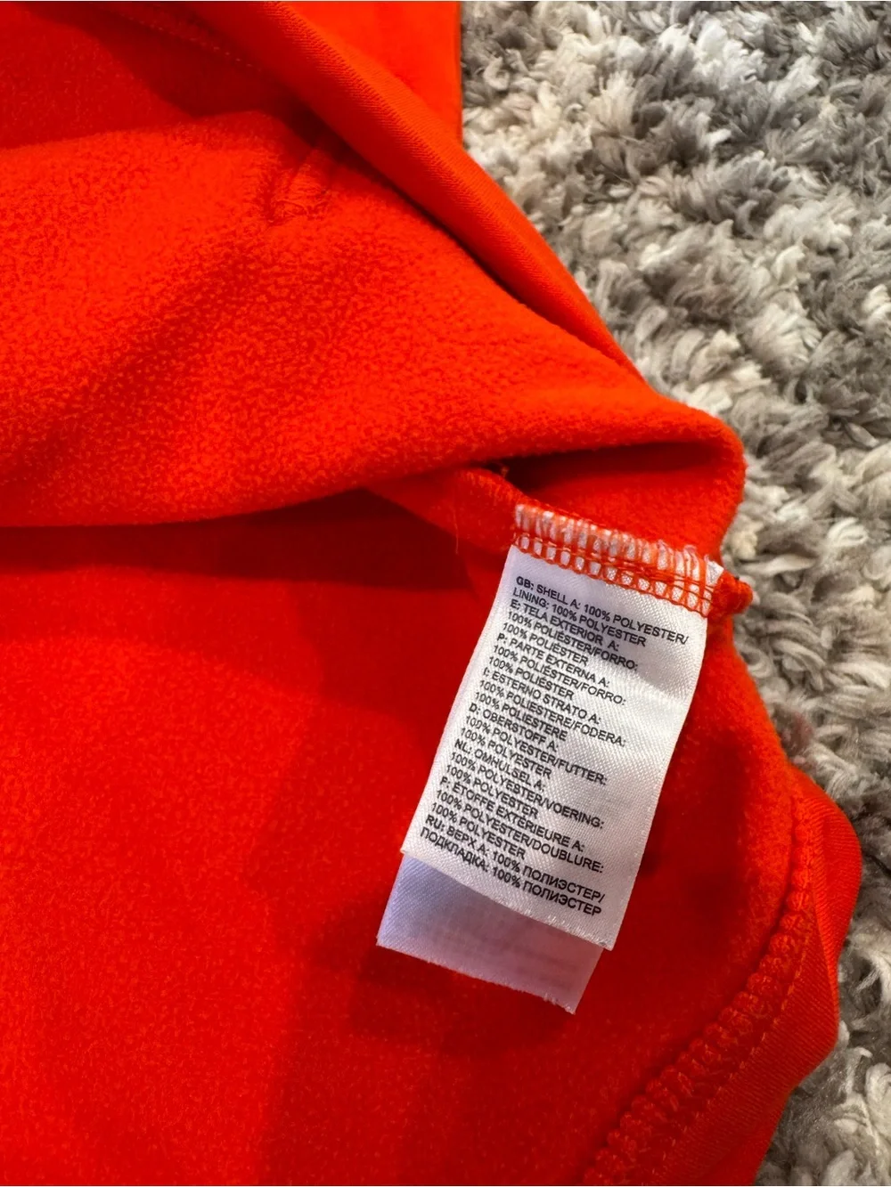 The North Face Men's Bright Orange Logo Pullover Hoodie